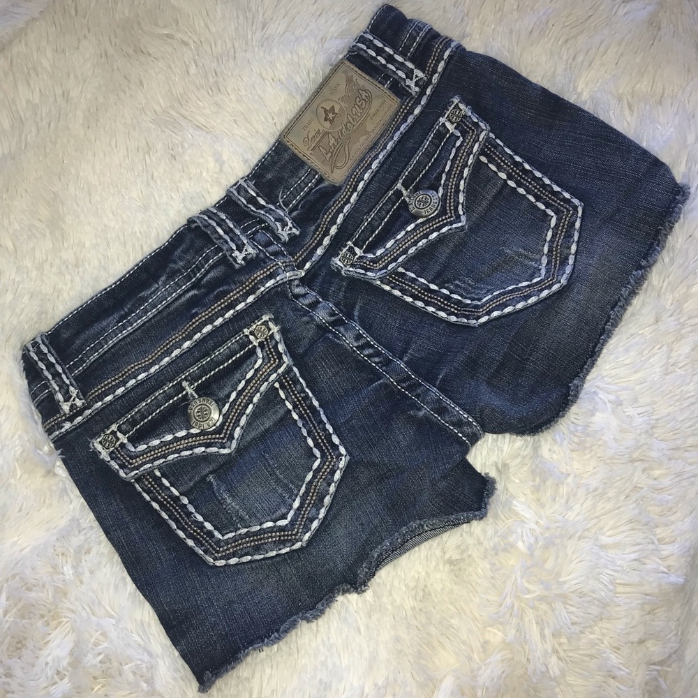 L.A. Idol White Stitched Shorts